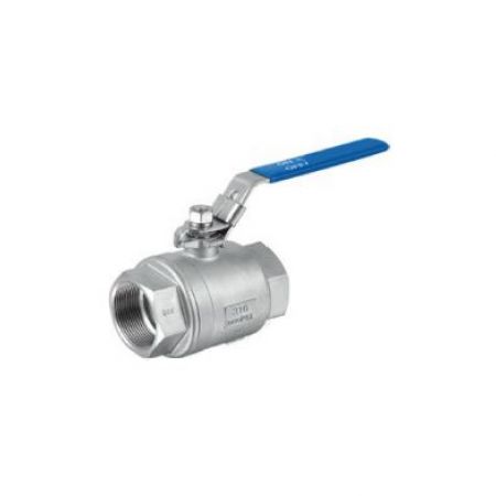 VALVOLA A SFERA 2 PEZZI, PASSAGGIO TOTALE, MANIGLIA CON BLOCCAGGIO DI SICUREZZA, FILETTO F/F